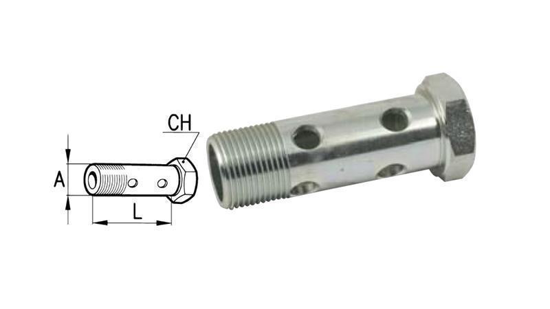 TORNILLO HUECO HIDRÁULICO DOBLE 1/2
