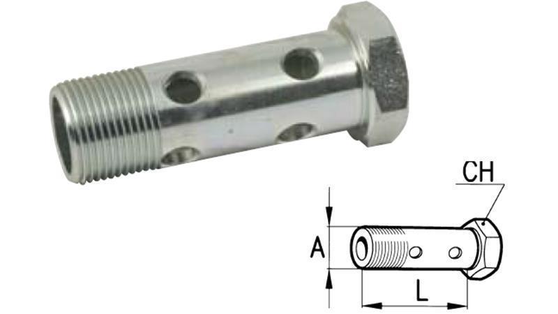 TORNILLO CIEGO HIDRÁULICO DOBLE 1/2
