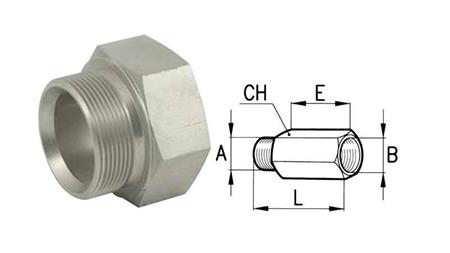 HYDRAULISK ADAPTER FORLÆNGET HAN-KVIND 3/4
