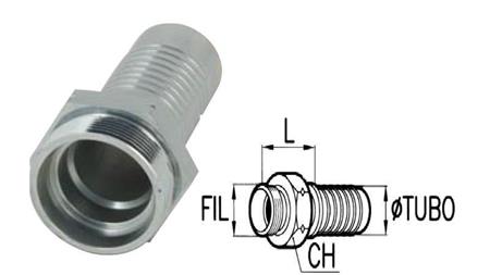 CONECTOR HIDRÁULICO CEL 12 L MACHO DN12-M18x1.5