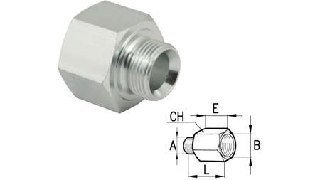ADAPTADOR HIDRÁULICO MACHO-HEMBRA 1/2-3/4 80303