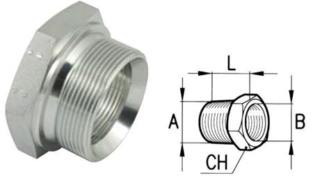 ADAPTADOR HIDRÁULICO MACHO-HEMBRA 3/4-1/2
