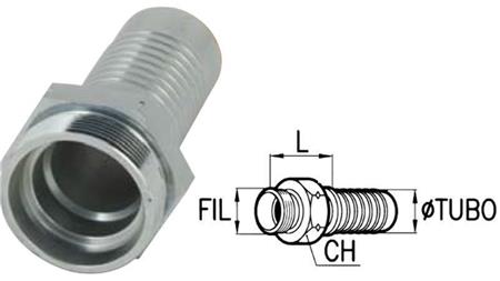CONEXIÓN HIDRÁULICA CES 25 CON MACHO DN19-M36X2
