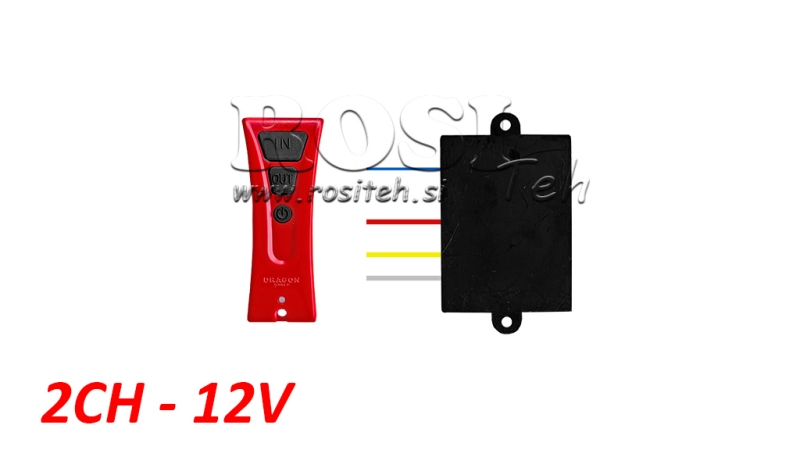 CONTROL REMOTO INALÁMBRICO 2CH - 12V