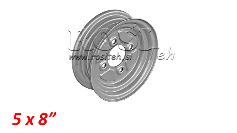 KOLESO 5x8 (pre pneumatiku 16x6.5-8)