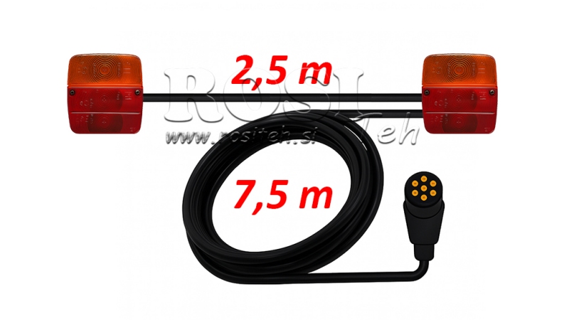 ENSEMBLE D'ÉCLAIRAGE AVEC CÂBLE 7,5M+2,5M