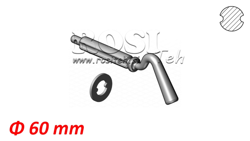 CUÑA DE DOBLE RANURA PARA BOLA DE VOLQUETE Φ 60