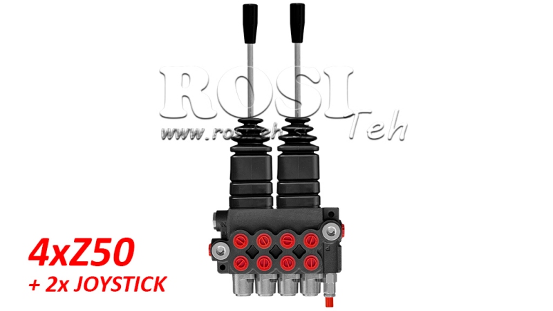 VÁLVULA HIDRÁULICA 4XZ50 + 2X JOYSTICK