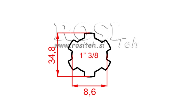 KARDANSKI ADAPTER 1-3/8 DVOSTRANI (200 mm)