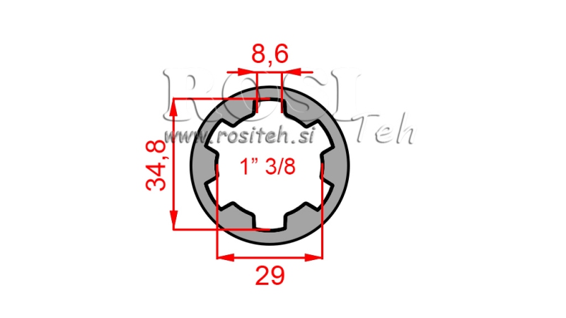 KARDANSKI ADAPTER ČAHURA 1-3/8 (100 mm)