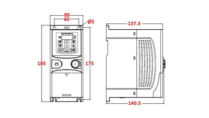 CONVERTIDOR DE FRECUENCIA-INVERTIDOR 3Fase 1.5kW GD20-1R5G-4-EU