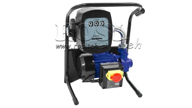 POMPE À CARBURANT DIESEL 600W 40 l/min AVEC COMPTEUR ET PISTOLET DE DISTRIBUTION