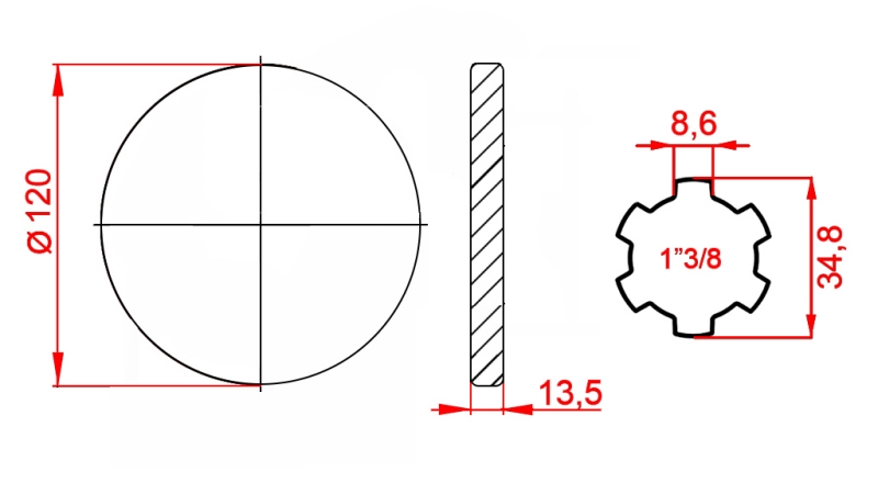 ΑΝΤΑΠΤΟΡΑΣ ΚΑΡΝΤΑΝ ΜΕ ΦΛΑΝΤΖΑ 1-3/8 (125 mm)