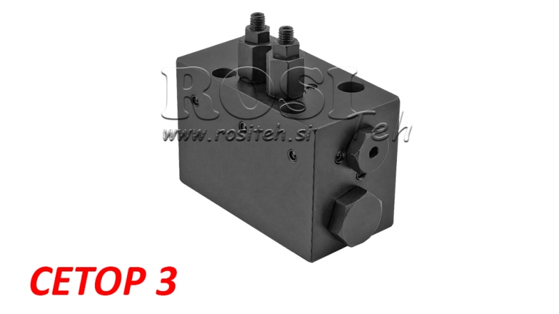 VÁLVULA HIDRÁULICA ROTATIVA MECÁNICA PARA TRANSPORTADOR DE ESTIÉRCOL CETOP3 4/2 RHA