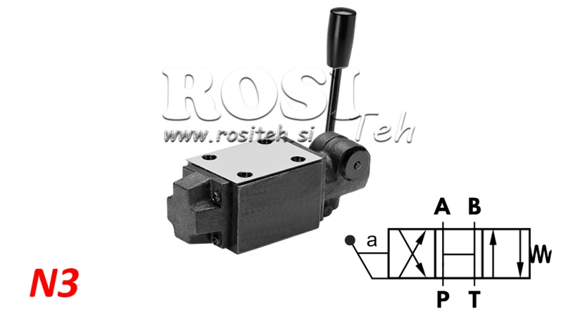 VÁLVULA MANUAL HIDRÁULICA CETOP N3