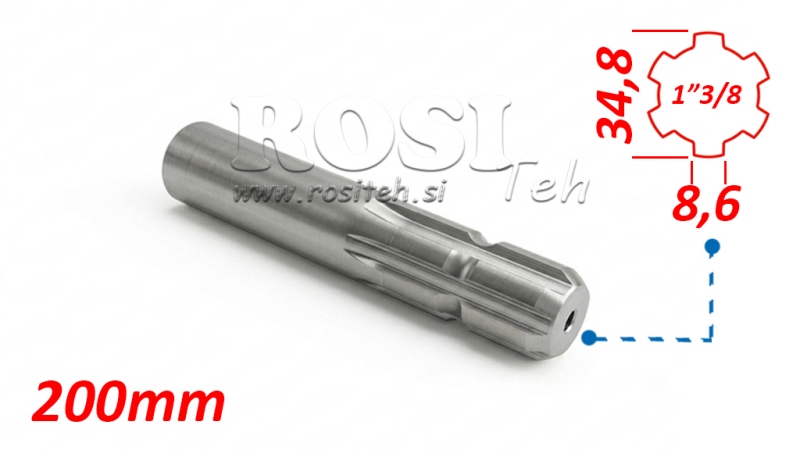 ADAPTATEUR P.T.O. 13/8 L=200