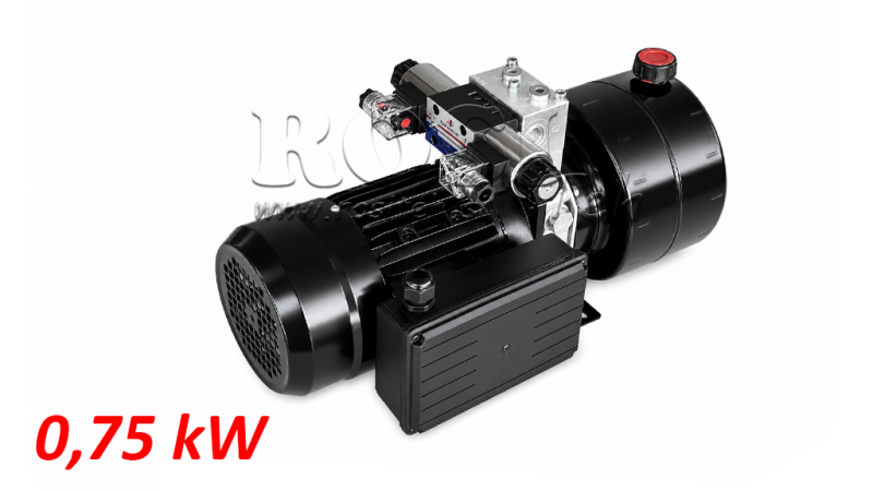 MINI UNIDAD DE POTENCIA HIDRÁULICA 230V AC (0.75 kW) - 3.7 cc - 5.2 lit/min - tanque 4 lit