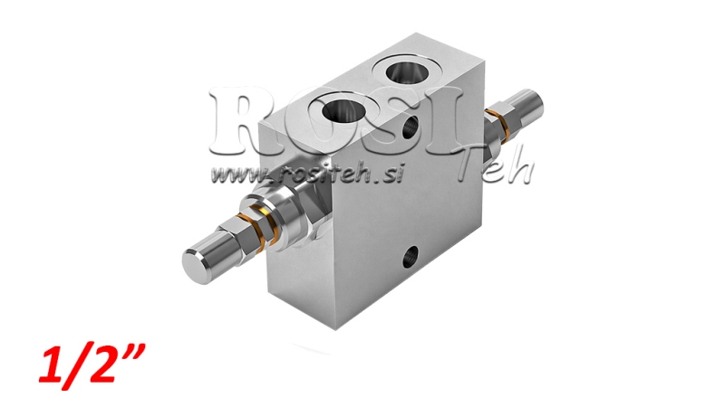 REGOLATORE DI PRESSIONE IDRAULICA DOPPIA VAU 1/2 10-180 BAR