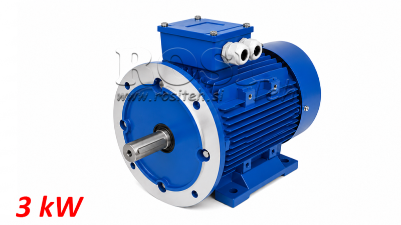 MOTOR ELÉCTRICO 3KW-MS100L2-4_1420RPM 3FASE PATAS+FLANGE-B3B5