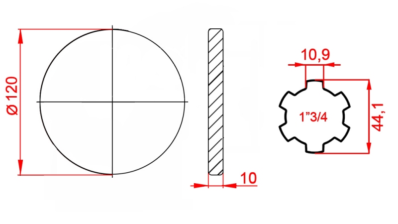 ΑΝΤΑΠΤΟΡΑΣ ΚΑΡΝΤΑΝ ΜΕ ΦΛΑΝΤΖΑ 1-3/4 (120 mm)