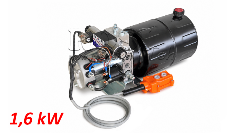 MINI ΥΔΡΑΥΛΙΚΗ ΜΟΝΑΔΑ ΙΣΧΥΟΣ 12V DC - 1.6kW = 2.1cc - 8 lit - διπλής κατεύθυνσης μονάδα (μέταλλο)