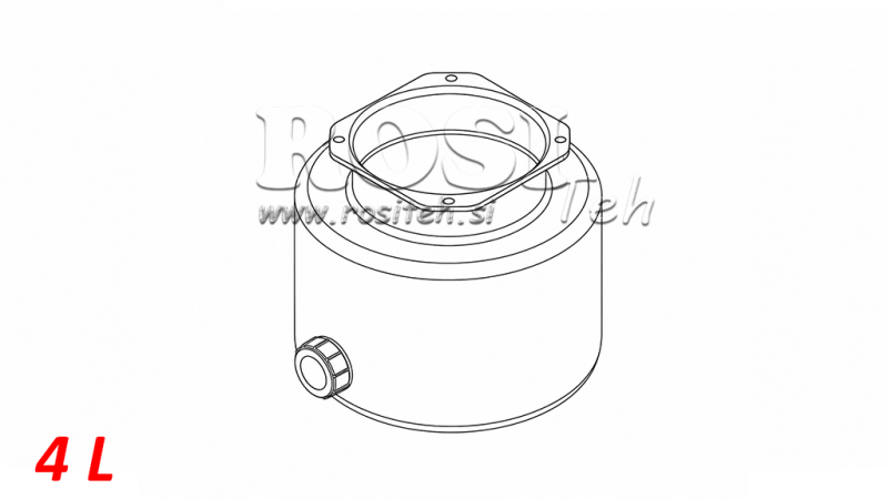 REZERVOAR KOVINSKI ROLL PP 4 LITER HORIZONTAL-VERTICAL