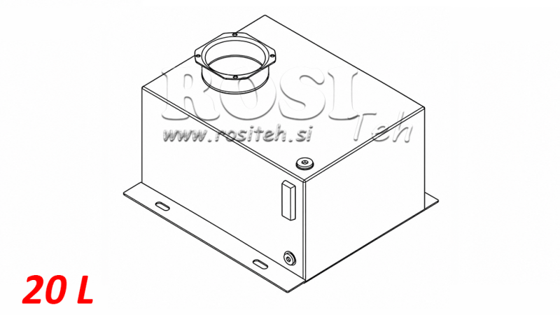 REZERVOAR KOVINSKI BOX PP 20 LITER HORIZONTAL-VERTICAL