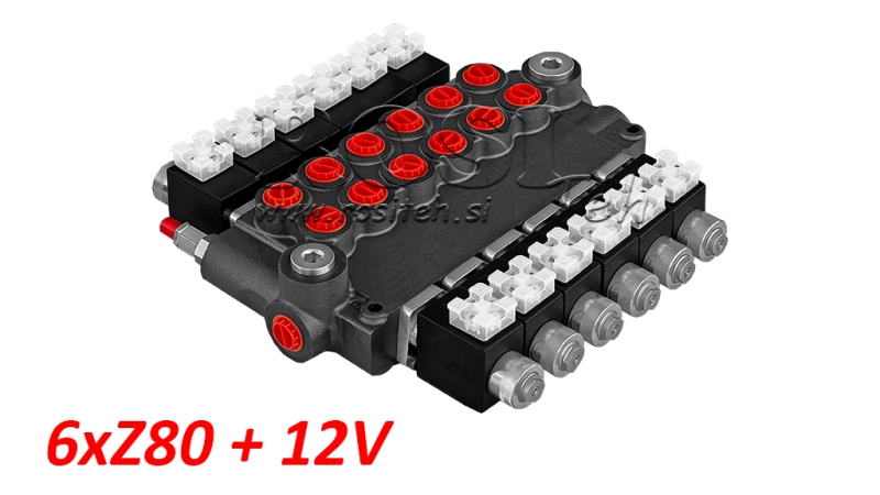 HIDRAVLIČNI VENTIL 6xZ80+12V DC