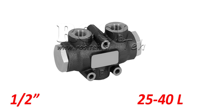 HYDRAULICKÝ ROZDEĽOVACÍ VENTIL V01005 25 - 40 lit - 1/2 - 250 bar (max.300 bar) V-EQ25