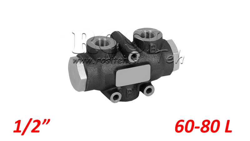 HYDRAULICKÝ ROZDEĽOVACÍ VENTIL V01007 60 - 80 lit - 1/2 - 250 bar (max.300 bar) V-EQ50