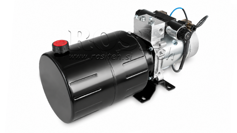 MINI UNIDAD DE POTENCIA HIDRÁULICA 24V DC - 2.2kW = 2.1cc - 8 lit - unidad bidireccional (metal)