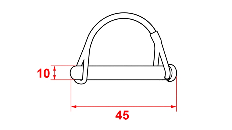 GANCHO PASADOR PARA ANDAMIOS RAPIDO Φ 10/45 MM (5PCS)