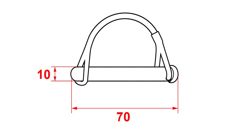 GANCHO PASADOR PARA ANDAMIOS RAPIDO Φ 10/70 MM (5PCS)