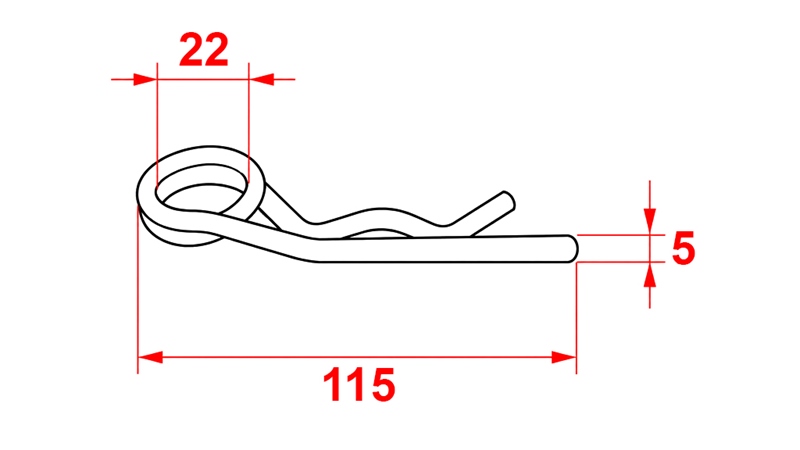 FJÄDERSPRINT SATS Φ 5 MM (5PCS)