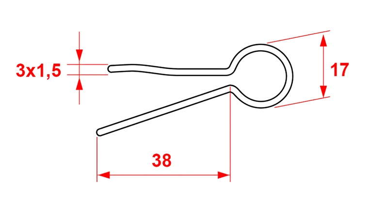 SURTIDO DE PASADORES DE ALETA 3X1.5 (5PCS)