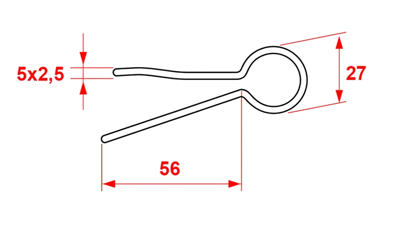 SURTIDO DE PASADORES DE ALETA 5X2.5 (5PCS)