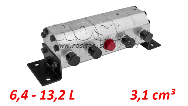 DIVISOR DE FLUJO HIDRÁULICO DE ENGRANAJE 4/1 (6.4-13.2LIT - MAX.240BAR) 3.1CC/SEG