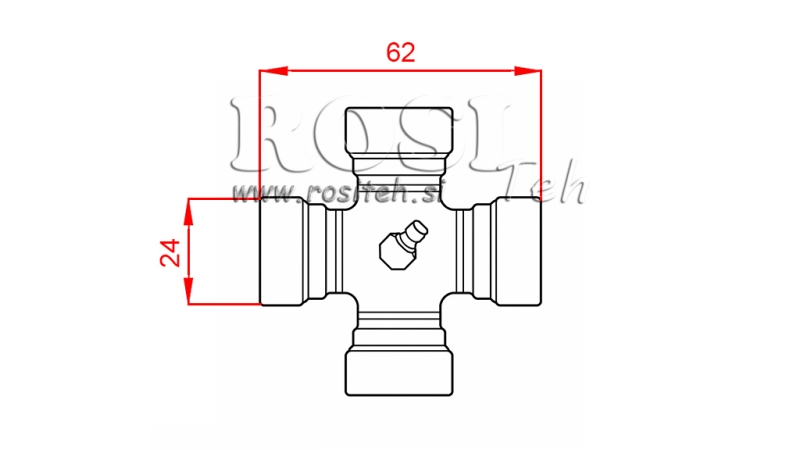 ΣΤΑΥΡΟΣ F-24,00X62,00 ΓΙΑ ΑΞΟΝΑ ΚΑΡΝΤΑΝ ECO 790mm 35-60HP STANDARD