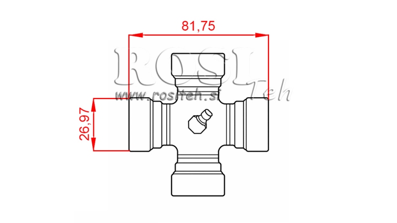 RISTINIVEL F-26,97X81,75 ECO KARDANAKSELILLE 910mm 30-75HP JA 890mm 30-75HP