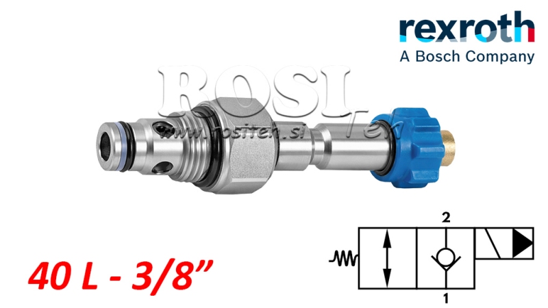 CONTROLADOR ELECTROMAGNÉTICO ABIERTO HIDRÁULICO PARA VÁLVULA DE 2 VÍAS REXROTH 3/8 40-LIT