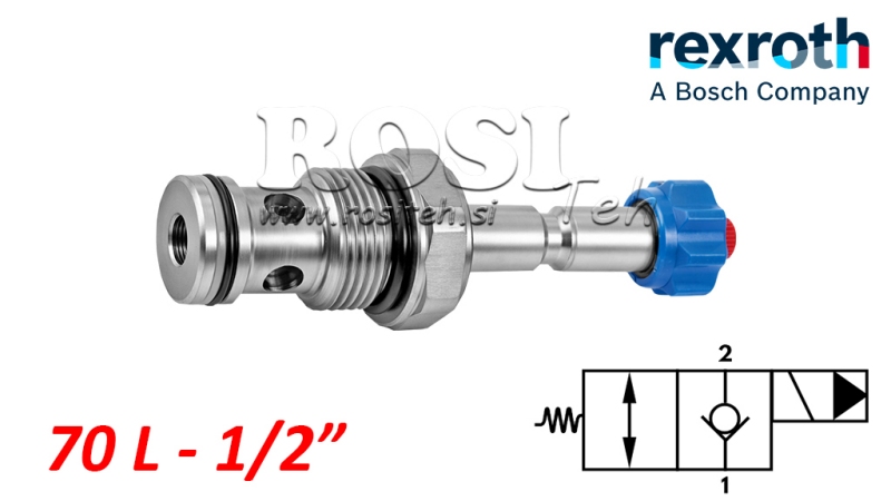 CONTROLADOR ELECTROMAGNÉTICO HIDRÁULICO CERRADO PARA VÁLVULA DE 2 VÍAS REXROTH 1/2 70-LIT