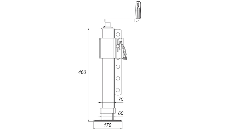 PIE DE SOPORTE ROSCADO AJUSTABLE 320MM - 1,000KG