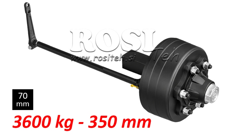 SEMIEJE CON FRENOS - 3600 kg (6 TORNILLOS) - 350 mm