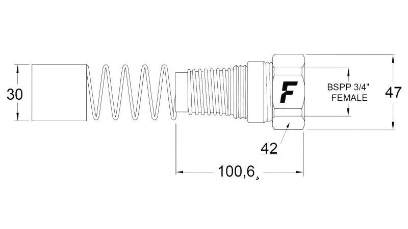 CONECTOR RÁPIDO HEMBRA PARA MULTI-FASTER 3/4 PARTE FIJA