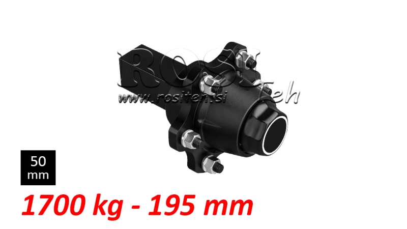 SEMIEJE SIN FRENOS - 1700 kg (6 TORNILLOS) - 195 mm