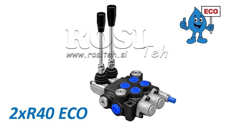 VÁLVULA HIDRÁULICA MANUAL – DISTRIBUIDOR DE 2 SECCIONES 2xR40 ECO