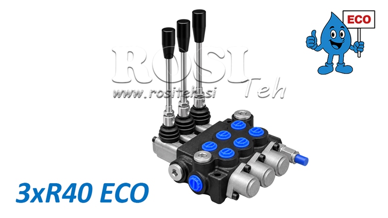 VÁLVULA HIDRÁULICA MANUAL – DISTRIBUIDOR DE 3 SECCIONES 3xR40 ECO