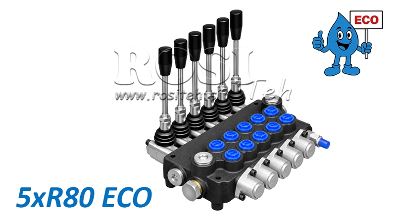 VÁLVULA HIDRÁULICA MANUAL – DISTRIBUIDOR DE 5 SECCIONES 5xR80 ECO