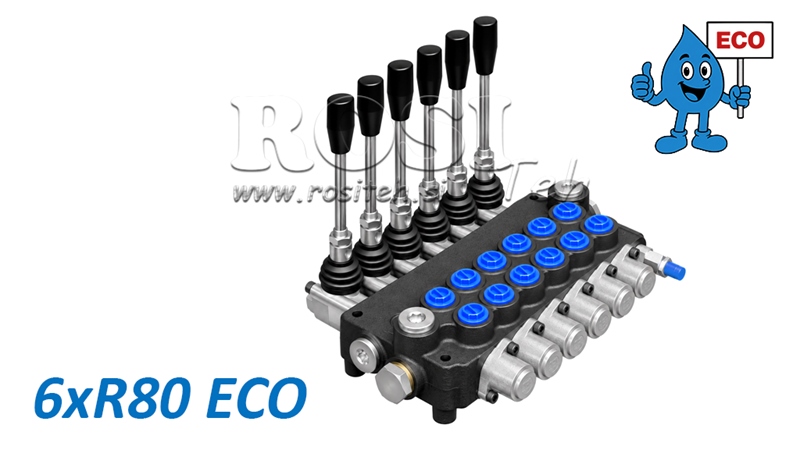 VÁLVULA HIDRÁULICA MANUAL – DISTRIBUIDOR DE 6 SECCIONES 6xR80 ECO
