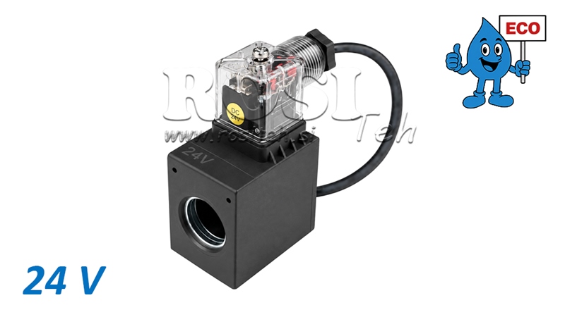 BOBINA ELECTROMAGNÉTICA 24V PARA ELECTROVÁLVULA HIDRÁULICA E80 ECO